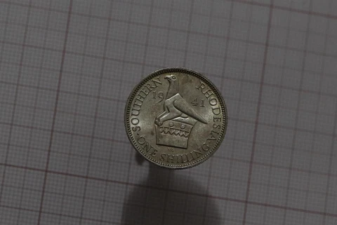 🧭 🇿🇼 SOUTHERN RHODESIA SHILLING 1941 SCARCE HIGH GRADE B63 #Z4677 Cover
