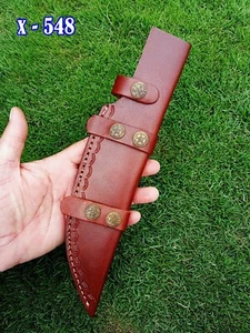 Custom Handmade Fixed Blade Knife Leather Sheath Scout Holster EDC Knife X548 - Picture 1 of 7