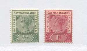 Cayman Islands QV 1900 1/2d and 1d unmounted mint NH - Foto 1 di 1