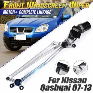 PARA NISSAN QASHQAI 2007>2013 LIMPIAPARABRISAS DELANTERO ENLACE + MOTOR COMPLETO RHD - Imagen 1 de 12