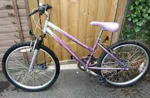 Metallic Violet Girl's Bike 24" Wheels 36cm Frame Front Shocks Fleet, GU51 - Picture 1 of 12