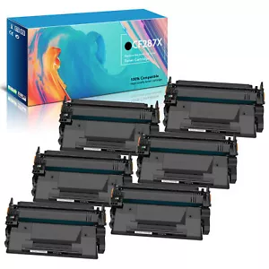 6PK Toner for HP 87X CF287X Color LaserJet Enterprise M506n M506dn M506x Printer - Picture 1 of 20