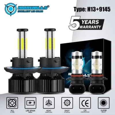 Kit combinado de faros LED de haz alto bajo + faros antiniebla para Dodge Caliber 2007-2012 Foto 1 de 4