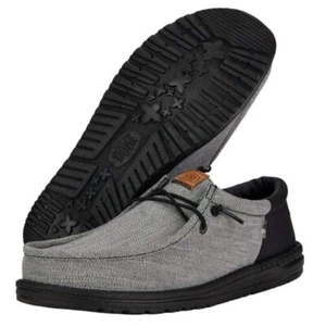 Heydude Scarpe Casual Uomo Wally Funk (Nero/Grigio) - Taglia 9.0 M - Foto 1 di 1