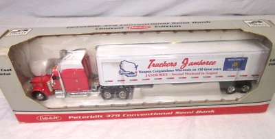 RARE  Liberty Classics Peterbilt 379 Tractor Trailer  Limited Edition Bank - Image 1 of 4