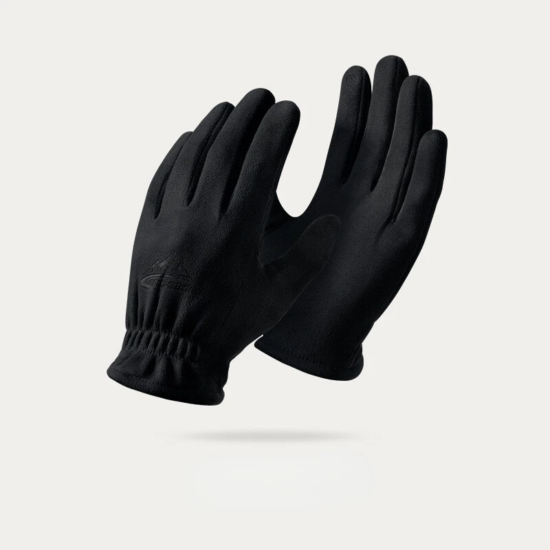 Men Velvet Lined Gloves Faux Suede Touch Screen Casual Windproof Thermal Winter - Image 1 of 4