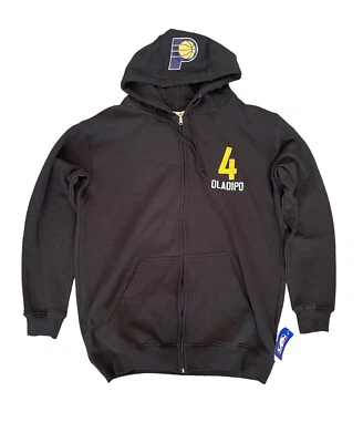 Chaqueta con Capucha Fanatics Indiana Pacers Victor Oladipo Negra Amarilla Talla Grande Nueva Foto 1 de 4