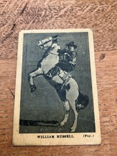 1922 boys cinema famous heroes card - william russell ( fighting cowboy ) scarce