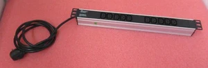 PremiumCord PDU-E10G10 Power Distribution Pane 19" 1U 10 x C13 2m Cable EU Plug - Picture 1 of 7