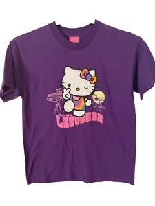 HELLO KITTY T-SHIRT ICONIC LAS VEGAS LOGO PURPLE GIRLS CHILDREN UNIQUE SOUVENIR - Picture 1 of 4