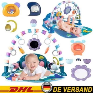 Spieldecke mit Spielbogen Baby Gym Spielmatte Krabbeldecke Erlebnisdecke Blau - Bild 1 von 22