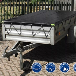 Anhänger Flachplane für Stema Baumarktanhänger 208x114x9 cm Plane PKW Anhänger - Zdjęcie 1 z 8