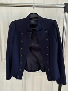 Ralph Lauren Damen Jacke Erbsenmantel dunkelblau Blazer Gr. 8 - Bild 1 von 3
