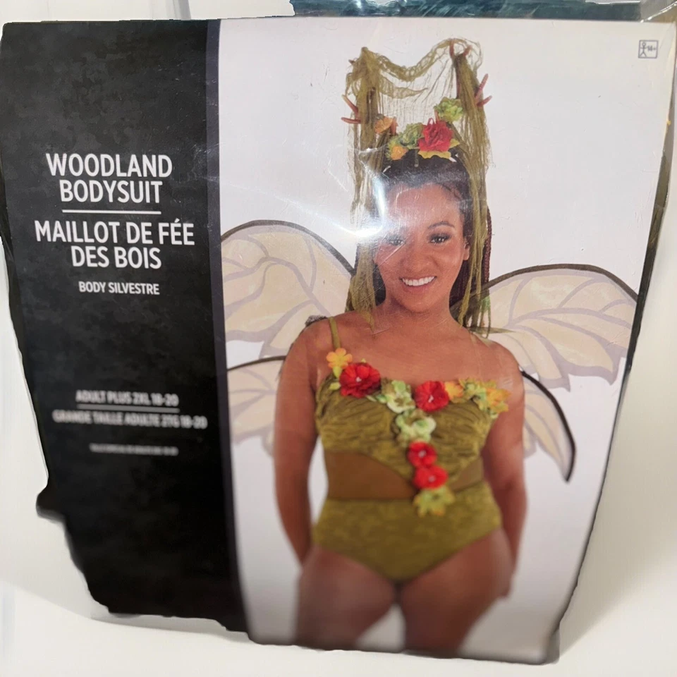 Woodland Bodysuit Fairy Green Suit Yourself Fancy Dress Halloween Adult Costume - Image 1 of 1