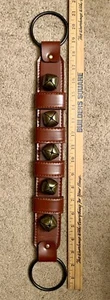 JINGLE SCHLITTEN GLOCKEN rot Kunstlederband Weihnachten Vintage - Bild 1 von 3