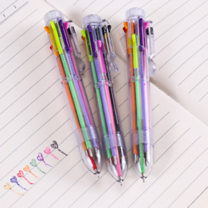 Multi-color 8 in 1 Color Ballpoint Pen Ball Point Pens Kids School Office Supply