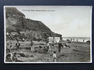 Postal Devon EXMOUTH Orcombe Cove & Baño ESCENA ANIMADA c1930 RP - Imagen 1 de 3