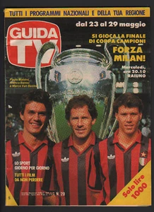 GUIDA TV MONDADORI 20/1993 MILAN MALDINI BARESI VAN BASTEN COPPA DEI CAMPIONI - Imagen 1 de 1