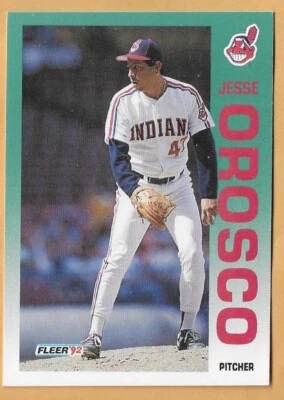 JESSE OROSCO CLEVELAND INDIANS #121 - FLEER NM-MT 1992 - Image 1 of 2