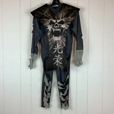 Хэллоуин костюм ниндзя череп воин мальчиков молодежи большой L рубашка брюки ремень маска - Изображение 1 из 4