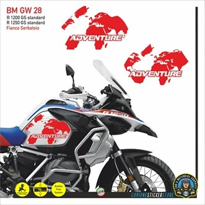 2 Adesivi Fianco Serbatoio Moto BMW R 1250 1200 gs Adventure Mappa LC BM gw 28 - Imagen 1 de 1