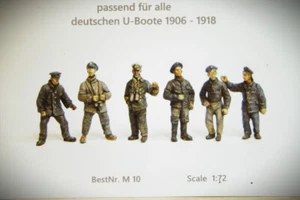 1:72 munich-Kits M10 Figuren Satz U-Boot Besatzung 1906-1918 12 Stück NEU in OVP - Bild 1 von 2