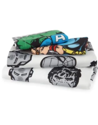 Juego completo de sábanas 4 piezas de ropa de cama para niños Marvel Avengers Comics Foto 1 de 3