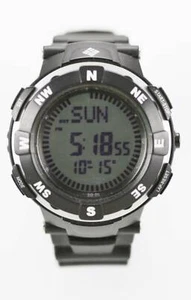 Columbia Venture Watch Men Compass Chrono Date 3 Alarms Black Plastic 30m Quartz - Picture 1 of 3