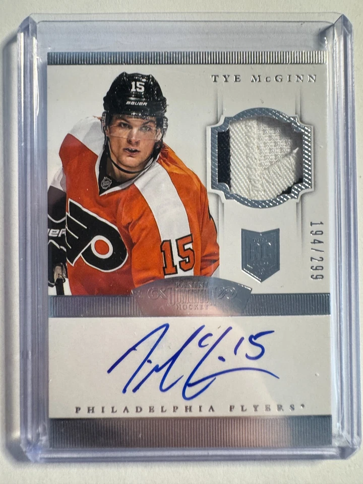 K296,466 - 2013-14 Dominion #178 Tye McGinn Jersey Auto #/299 RC - Image 1 of 1