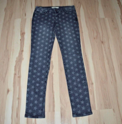 Five Pocket Skinny Stretchjeans schwarz mit Sternen von FISDHBONE, W28 L32 wNEU - Bild 1 von 4