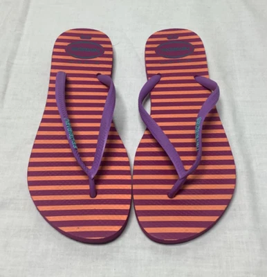 Chanclas Havaianas Slim Retro Rayas Rosa Goma Talla 11/12W SP15 Foto 1 de 4