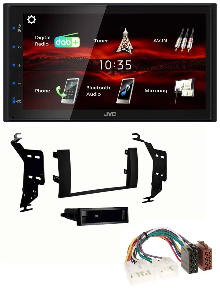 JVC USB Bluetooth MP3 DAB 2DIN Autoradio für Toyota Prius 2004-2009 schwarz - Bild 1 von 4