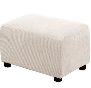 H.VERSAILTEX Square Ottoman Covers Ottoman Slipcover Square Footstool Protector - Picture 1 of 7