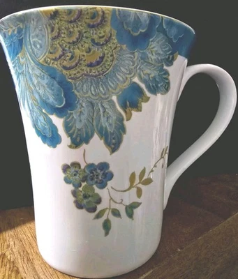 Fine Porcelain Mug - Peacock Feathers - Art Deco Design - 222 Fifth - Eliza   - Image 1 of 4