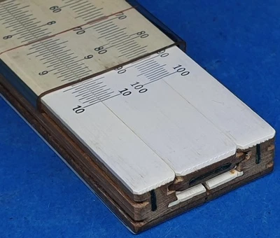 Rechenstab, Rechenschieber, Gebr. Wichmann M.b.H. Nr. 1428, mit original Etui - Bild 1 von 4