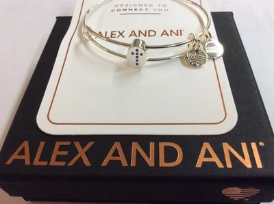 Brazalete Brazalete Alex and Ani Pave Cruz Símbolo Cuentas Plata Brillante Nuevo con Etiquetas Foto 1 de 4