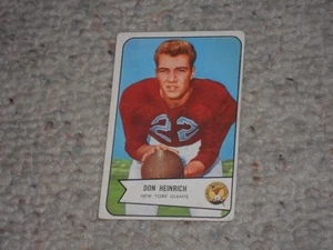 1954 DON HEINRICH Bowman Football RC Card #92 - SP!!! - Picture 1 of 2