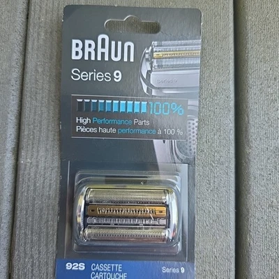 Cabezal de afeitadora Braun de repuesto 92S plateado compatible con Braun Serie 9 NUEVO Foto 1 de 4