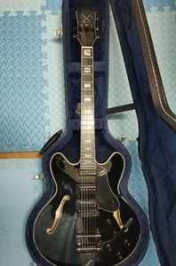 VOX Bobcat S66 with Bigsby Electric Guitar Black w/case Used From Japan - Picture 1 of 5