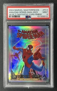 2024 Marvel Masterpieces '92 Platinum Spider-Man Fantastic Covers Rainbow PSA 9 - Picture 1 of 2