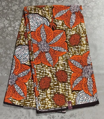 Ankara/Kitenge Fabric from Tanzania, 6 Yards of African Wax Print, 100% cotton - Image 1 of 4