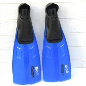 Voit Dynaflex Schwimmflossen Flossen Gr. 6-7 Schnorchel Scuba DIN7876A Italy blau schwarz - Bild 1 von 13