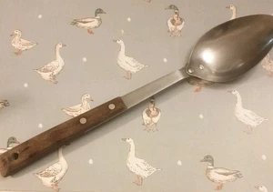 Prestige Serving Spoon Teak Wooden Wood Handle Cooking Utensil 1970s RefA - Picture 1 of 9