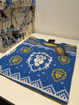 Jinx World Of Warcraft WoW Alliance Navidad Jersey Feo Suéter S NUEVO Azul - S Foto 1 de 4