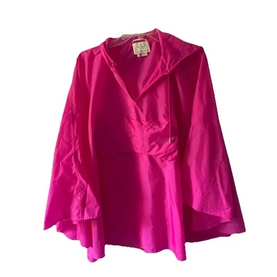 Poncho de Lluvia Kate Spade Río de Janeiro OS Con Capucha Embalable Nylon Bolsillo Rosa Foto 1 de 4