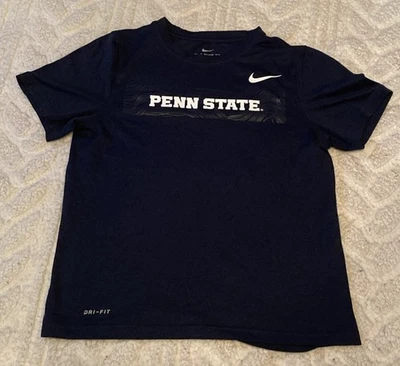 Camisa Penn State Nittany Lions Niñas Mediana Nike Dri Fit Corte Atlético Azul NCAA Foto 1 de 4