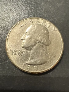 1986 P George Washington *Rare* Error Quarter - Picture 1 of 3