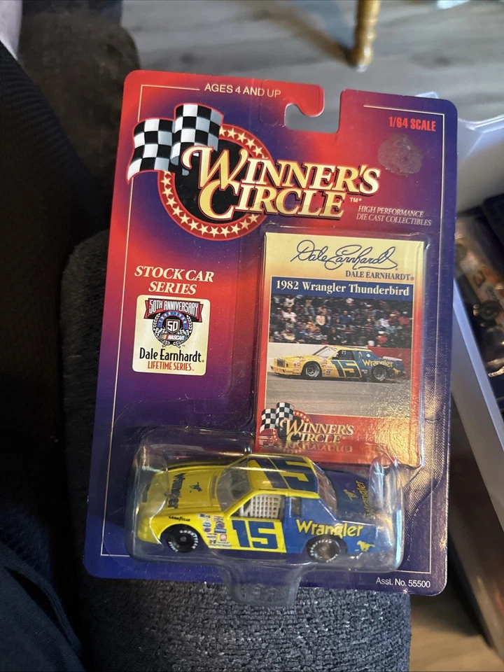 Dale Earnhardt 1982 Blue and Yellow #15 Ford Thunderbird NASCAR 1:64 Diecast Car - Image 1 of 1