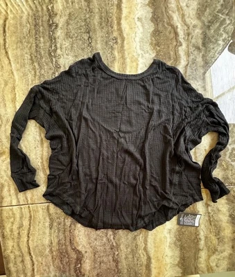 NUEVO CON ETIQUETAS - Mujeres M/L - Onzie Negro Manga Larga Raglán Pullover Yoga Top/Camisa Foto 1 de 2