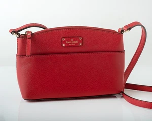 Kate Spade kleine rote Leder Umhängetasche Handtasche - Bild 1 von 7